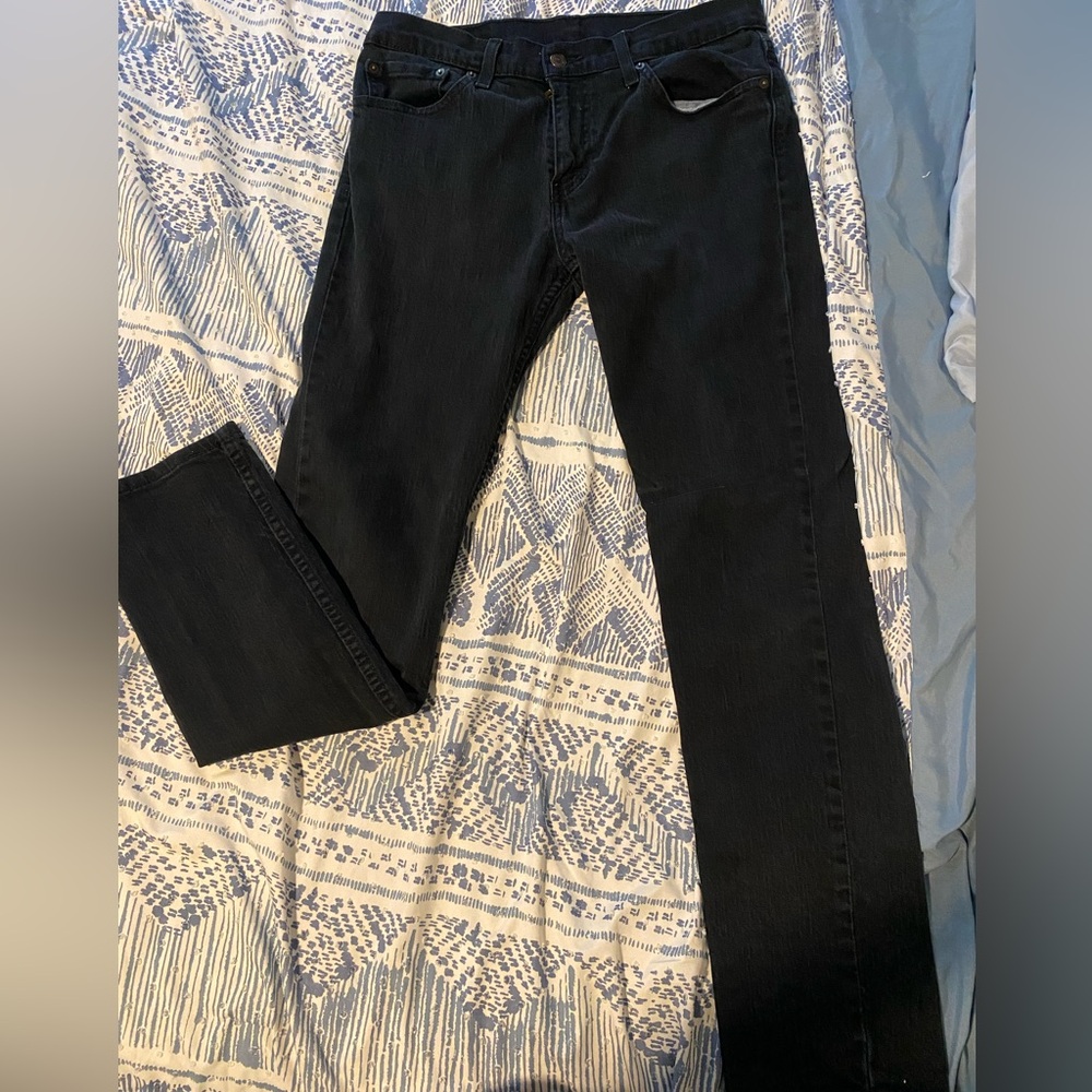 Men’s Levi Strauss Black Straight-Leg Jeans